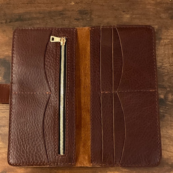 Portland Leather Dark Brown Textured Wallet - Picture 4 of 4